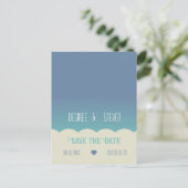 Faire-part Carte postale de pré-annonce de mariage Ocean Beac (Debout devant)