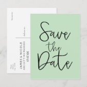 Faire-part Carte postale de pré-sauvegarde de date de script  (Devant / Derrière)