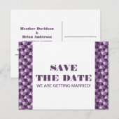 Faire-part Carte postale de préavis de mariage à triangles gé (Devant / Derrière)