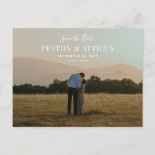 Faire-part Carte postale de préavis de mariage en police de s