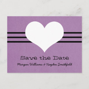 Faire-part Carte postale de préavis de mariage Modern Heart,