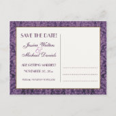 Faire-part Carte postale de préavis de mariage Royal Peacock  (Dos)