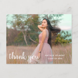 Faire-part Carte postale de remerciement de fin d'études avec