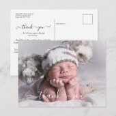 Faire-part Carte postale de remerciement de naissance avec ph (Devant / Derrière)