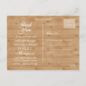 Faire-part Carte postale de remerciement photo pour bébé en b (Dos)