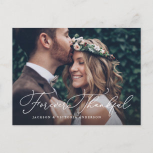 Faire-part Carte postale de remerciement Romance Forever