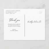 Faire-part Carte postale de remerciement romantique (Dos)