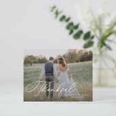 Faire-part Carte postale de remerciement romantique (Debout devant)