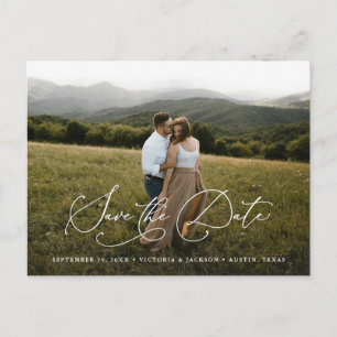 Faire-part Carte postale de rendez-vous amoureux avec date de
