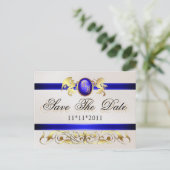 Faire-part Carte postale de réservation Prince & Princesse Bl (Debout devant)