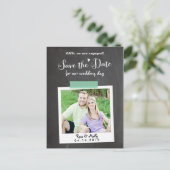 Faire-part Carte postale de sauvegarde à ruban washi (Debout devant)