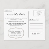 Faire-part Carte Postale de Sauvegarde de Date (Dos)