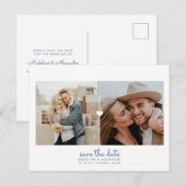 Faire-part Carte postale de sauvegarde de date à coeur simple (Devant / Derrière)