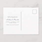 Faire-part Carte postale de sauvegarde de date à coeur simple (Dos)