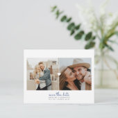 Faire-part Carte postale de sauvegarde de date à coeur simple (Debout devant)