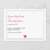 Faire-part Carte postale de sauvegarde de date à empreintes d (Dos)