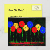 Faire-part Carte postale de sauvegarde de date Ballons et Fle (Devant / Derrière)