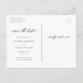 Faire-part Carte postale de sauvegarde de date d'aventure flu (Dos)