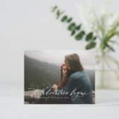 Faire-part Carte postale de sauvegarde de date d'aventure flu (Debout devant)