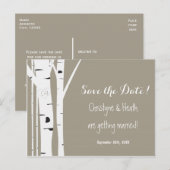 Faire-part Carte postale de sauvegarde de date de coeur sculp (Devant / Derrière)