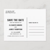 Faire-part Carte postale de sauvegarde de date de fête dorée (Dos)