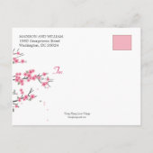 Faire-part Carte postale de sauvegarde de date de fleurs de c (Dos)