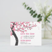 Faire-part Carte postale de sauvegarde de date de fleurs de c (Debout devant)