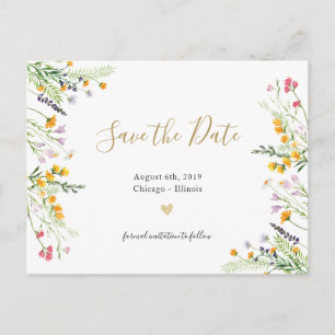 Faire-part Carte postale de sauvegarde de date de floraisons 