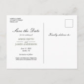 Faire-part Carte postale de sauvegarde de date de forêt arbre (Dos)