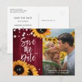 Faire-part Carte postale de sauvegarde de date de mariage ave (Devant / Derrière)