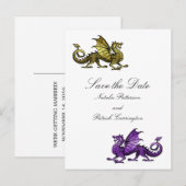 Faire-part Carte postale de sauvegarde de date de mariage Dra (Devant / Derrière)