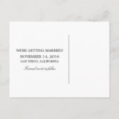 Faire-part Carte postale de sauvegarde de date de mariage Dra (Dos)