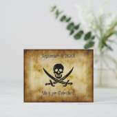 Faire-part Carte postale de sauvegarde de date de mariage pir (Debout devant)