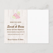 Faire-part Carte postale de sauvegarde de date de mariage tro (Dos)