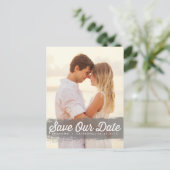 FAIRE-PART CARTE POSTALE DE SAUVEGARDE DE DATE DE PEINTURE À (Debout devant)