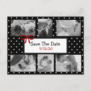 Faire-part Carte postale de sauvegarde de date de photo à poi