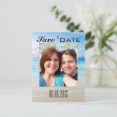 Faire-part Carte postale de sauvegarde de date de photo de pl (Debout devant)