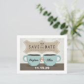 Faire-part Carte postale de sauvegarde de date de salon de ca (Debout devant)