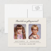 Faire-part Carte postale de sauvegarde de date de style vinta (Devant / Derrière)