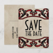 Faire-part Carte postale de sauvegarde de date de tourbillons (Devant / Derrière)