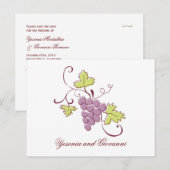 Faire-part Carte postale de sauvegarde de date de vignoble to (Devant / Derrière)