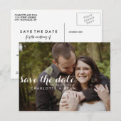 Faire-part Carte postale de sauvegarde de date d'écriture fan (Devant / Derrière)