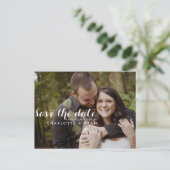 Faire-part Carte postale de sauvegarde de date d'écriture fan (Debout devant)