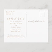 Faire-part Carte postale de sauvegarde de date d'écriture mod (Dos)