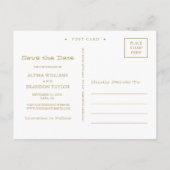 Faire-part Carte postale de sauvegarde de date en cercles de  (Dos)