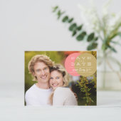 Faire-part Carte postale de sauvegarde de date en cercles de  (Debout devant)