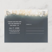 Faire-part Carte postale de sauvegarde de date Grey Sparkle L (Dos)