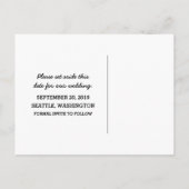 Faire-part Carte postale de sauvegarde de date jaune D20 (Dos)