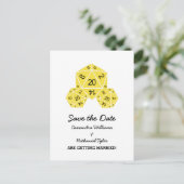 Faire-part Carte postale de sauvegarde de date jaune D20 (Debout devant)