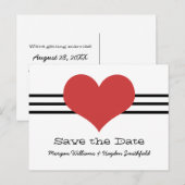 Faire-part Carte postale de sauvegarde de date Mod Heart, Rou (Devant / Derrière)